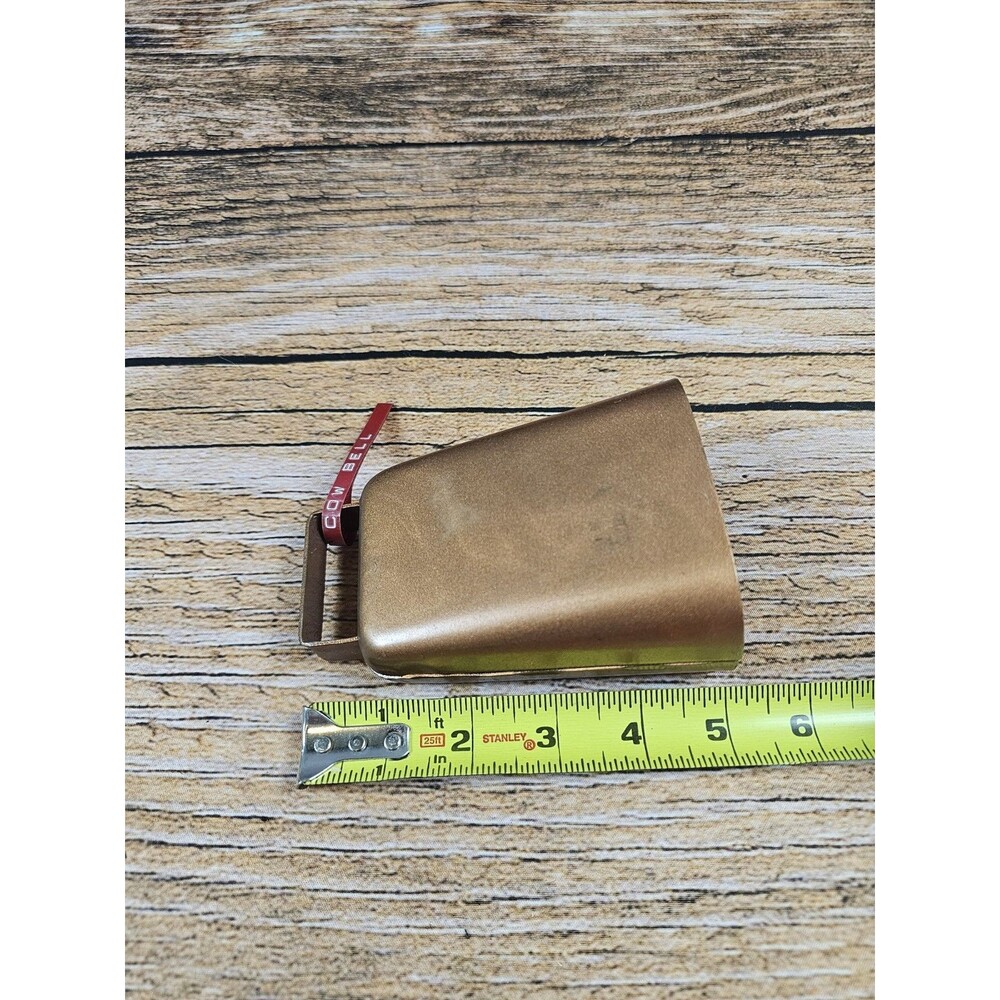 Vintage Copper Toned Cowbell Nice Sound Patina Of Age 5" - Picture 9 of 9